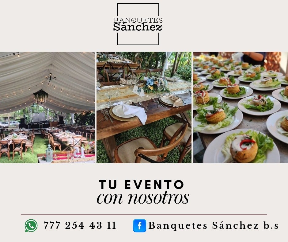 Montaje de evento con comida